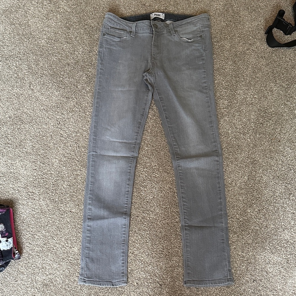 PAIGE Women's Gray Skinny Jeans